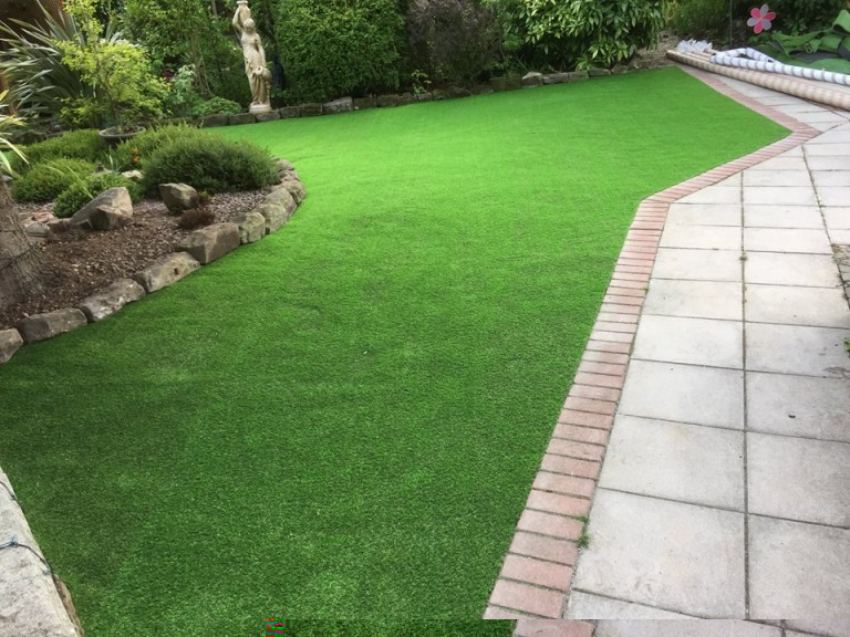 grass turf back garden