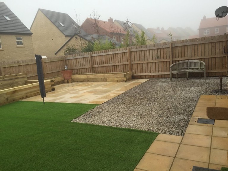 artificial turf in back garden