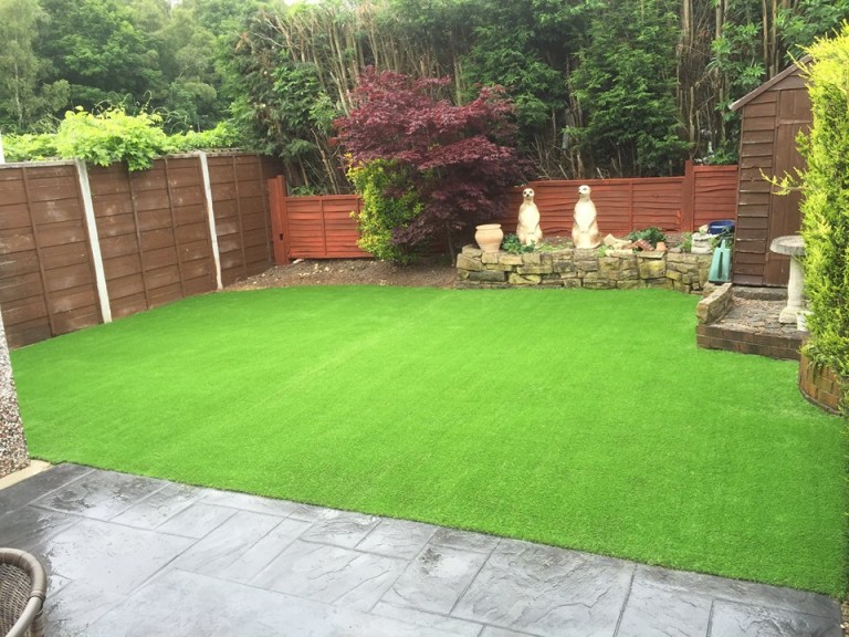a recent artificial grass installation
