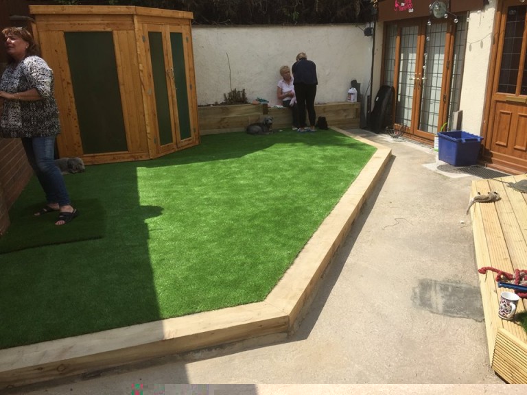 a new artificial lawn in Nottingham